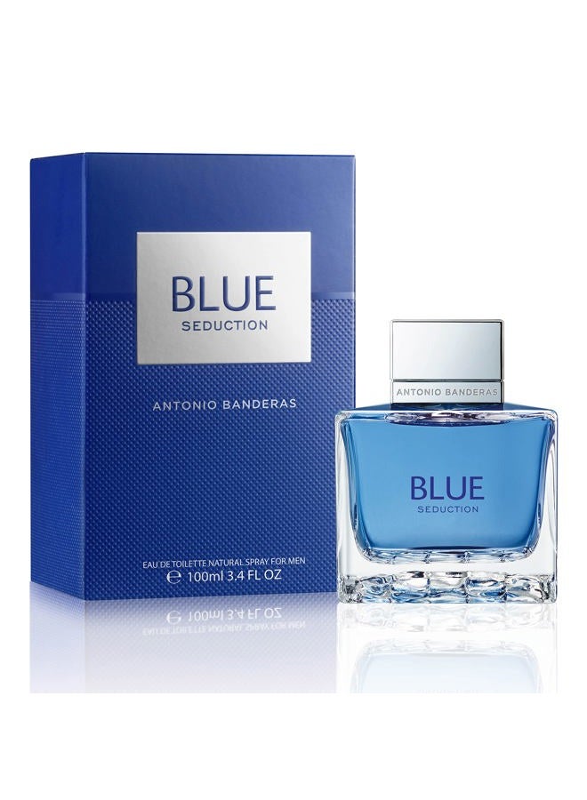 Banderas عطر بلو سيدكشن للرجال - رائحة منعشة، رومانسية، فواكه - نغمات خشبية ومائية من التفاح ومياه البحر - مثالي للاستخدام النهاري - 3.4 أونصة سائلة - Image 1